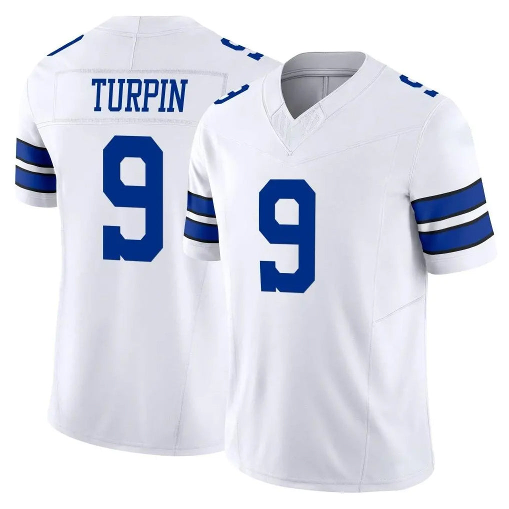 Vanessashop D.Cowboys #9 KaVontae Turpin Player White Vapor Untouchable Limited Home Game Stitched Jerseys