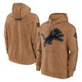 Vanessashop D.Lions Brown Salute to Service Hoodies Limited Game Blank Player Stitched Jerseys