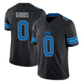 Vanessashop D.Lions #0 Jahmyr Gibbs Player Black Alternate Vapor F.U.S.E. Limited Home Game Stitched Jerseys