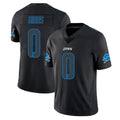 Vanessashop D.Lions #0 Jahmyr Gibbs Player Black Impact Limited Home Game Stitched Jerseys