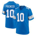 Vanessashop D.Lions #10 Isiah Pacheco Player Blue Alternate Home Game Stitched Jerseys