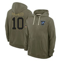 Vanessashop D.Lions #10 Isiah Pacheco Player Olive Salute to Service Pullover Hoodies Limited Stitched Jerseys