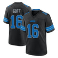 Vanessashop D.Lions #16 Jared Goff Player Black Alternate Home Game Stitched Jerseys