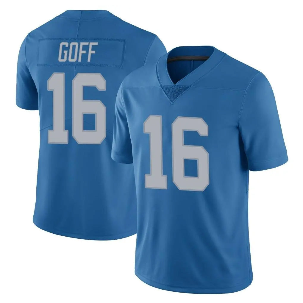 Vanessashop D.Lions #16 Jared Goff Player Blue Limited Throwback Vapor Untouchable Stitched Jerseys