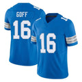Vanessashop D.Lions #16 Jared Goff Player Blue Limited Vapor F.U.S.E. Alternate Home Game Stitched Jerseys