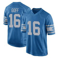 Vanessashop D.Lions #16 Jared Goff Player Blue Vapor Untouchable Throwback Game Stitched Jerseys