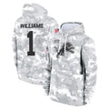 Vanessashop D.Lions #1 Jameson Williams Player Arctic Camo Salute to Service Hoodies Limited Game Stitched Jerseys