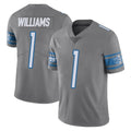 Vanessashop D.Lions #1 Jameson Williams Player Gray Vapor Untouchable Limited Home Game Stitched Jerseys