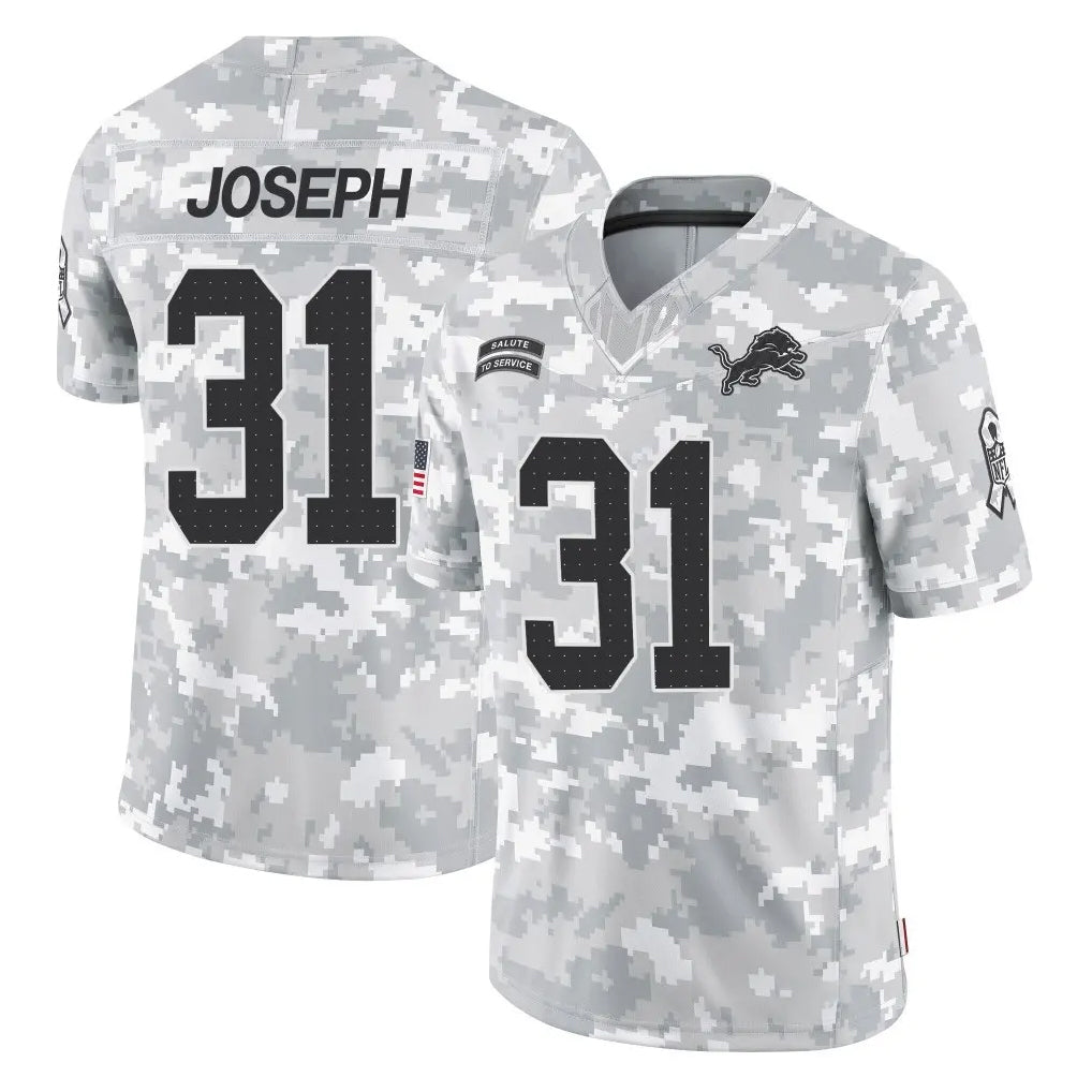 Vanessashop D.Lions #31 Kerby Joseph Player Arctic Camo Salute To Service Limited Stitched Jerseys