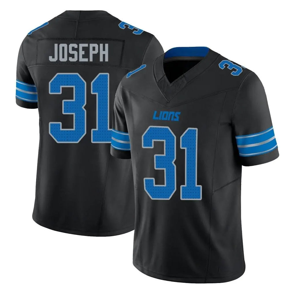 Vanessashop D.Lions #31 Kerby Joseph Player Black Alternate Vapor F.U.S.E. Limited Home Game Stitched Jerseys