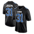 Vanessashop D.Lions #31 Kerby Joseph Player Black Fashion Home Game Stitched Jerseys