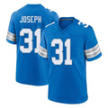 Vanessashop D.Lions #31 Kerby Joseph Player Blue Alternate Home Game Stitched Jerseys