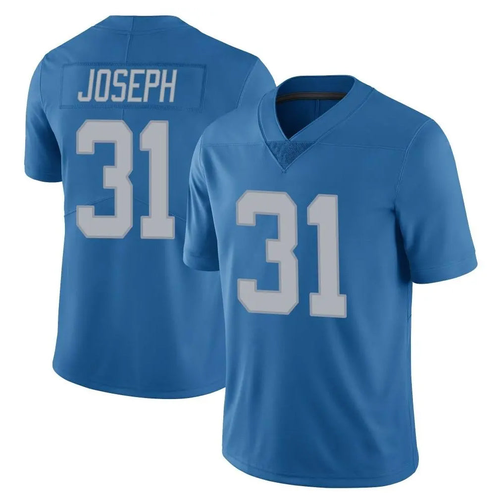 Vanessashop D.Lions #31 Kerby Joseph Player Blue Limited Throwback Vapor Untouchable Stitched Jerseys