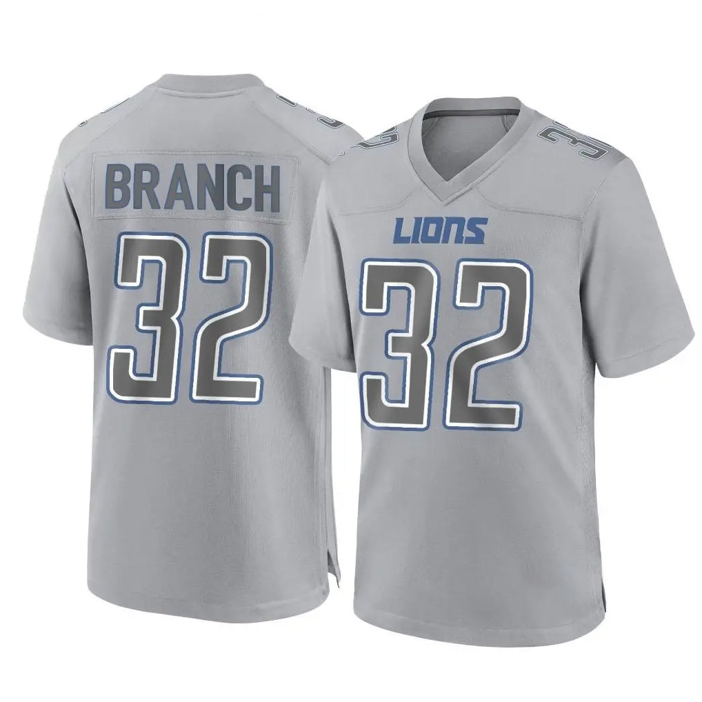 Vanessashop D.Lions #32 Brian Branch Player Gray Atmosphere Fashion Home Game Stitched Jerseys
