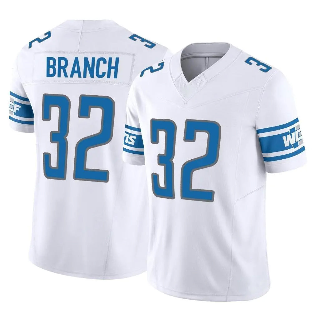 Vanessashop D.Lions #32 Brian Branch Player White Vapor F.U.S.E. Limited Home Game Stitched Jerseys