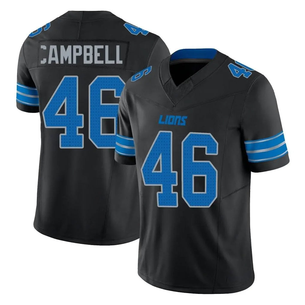 Vanessashop D.Lions #46 Jack Campbell Player Black Alternate Vapor F.U.S.E. Limited Home Game Stitched Jerseys