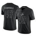 Vanessashop D.Lions #46 Jack Campbell Player Black Reflective Limited Home Game Stitched Jerseys