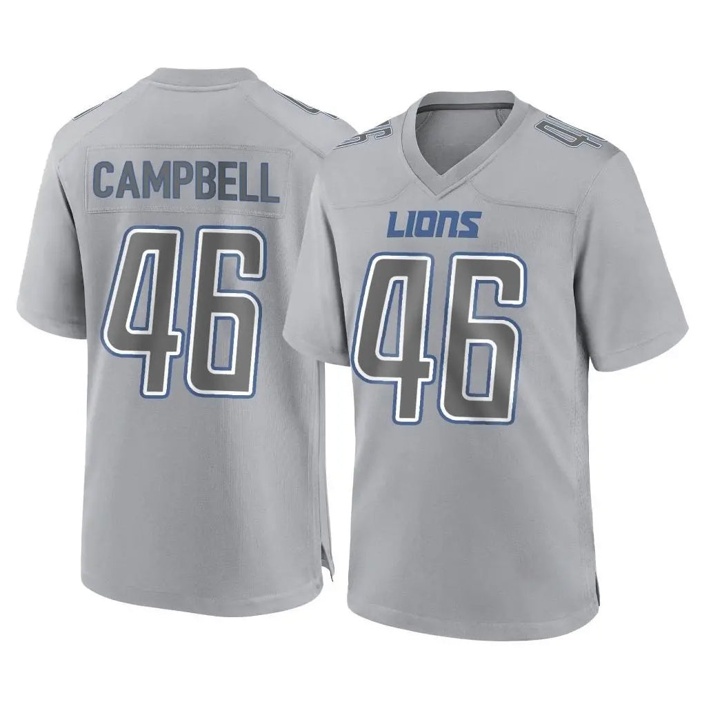 Vanessashop D.Lions #46 Jack Campbell Player Gray Atmosphere Fashion Home Game Stitched Jerseys