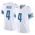Vanessashop D.Lions #4 D.J. Reed Player White Vapor F.U.S.E. Limited Home Game Stitched Jerseys