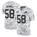 Vanessashop D.Lions #58 Penei Sewell Player Arctic Camo Salute To Service Limited Stitched Jerseys