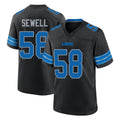 Vanessashop D.Lions #58 Penei Sewell Player Black Alternate Home Game Stitched Jerseys
