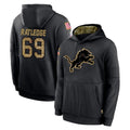 Vanessashop D.Lions #69 Tate Ratledge Player Black Impact Limited Home Game Stitched Jerseys