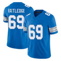 Vanessashop D.Lions #69 Tate Ratledge Player Blue Limited Vapor F.U.S.E. Alternate Home Game Stitched Jerseys