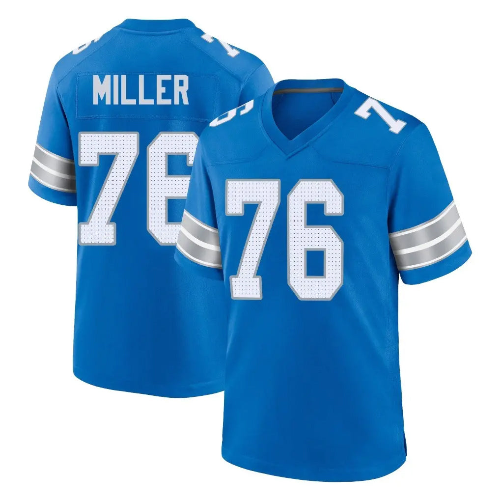 Vanessashop D.Lions #76 Blake Miller Player Blue Alternate Home Game Stitched Jerseys