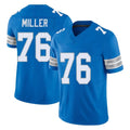 Vanessashop D.Lions #76 Blake Miller Player Blue Limited Vapor F.U.S.E. Alternate Home Game Stitched Jerseys