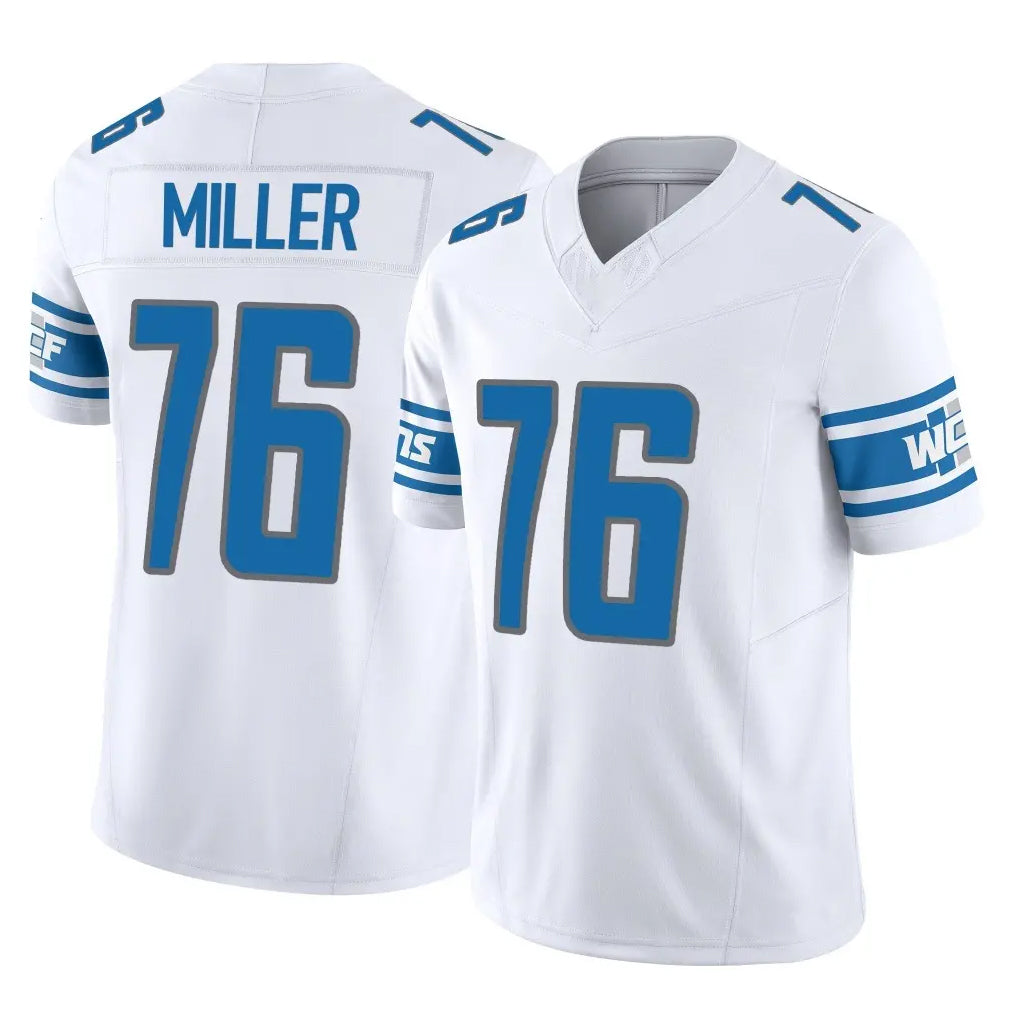 Vanessashop D.Lions #76 Blake Miller Player White Vapor F.U.S.E. Limited Home Game Stitched Jerseys