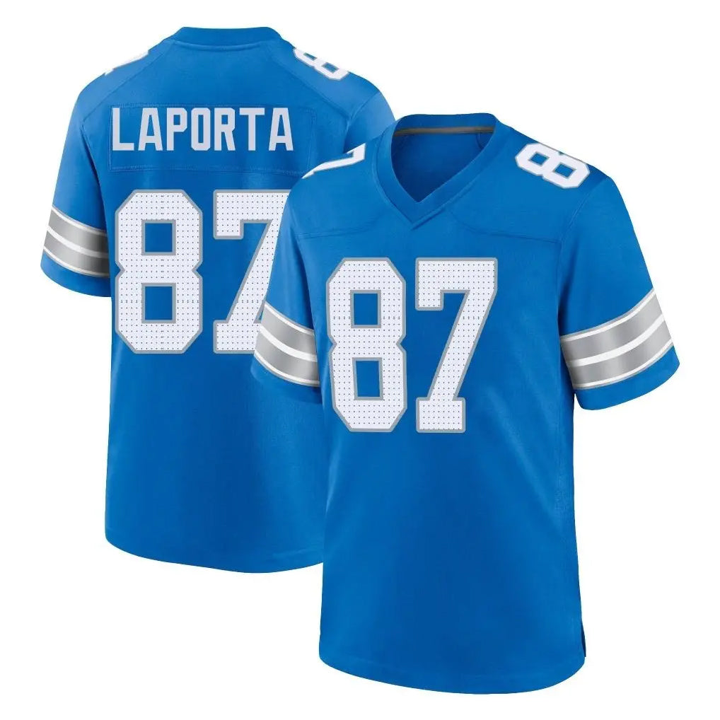 Vanessashop D.Lions #87 Sam LaPorta Player Blue Alternate Home Game Stitched Jerseys
