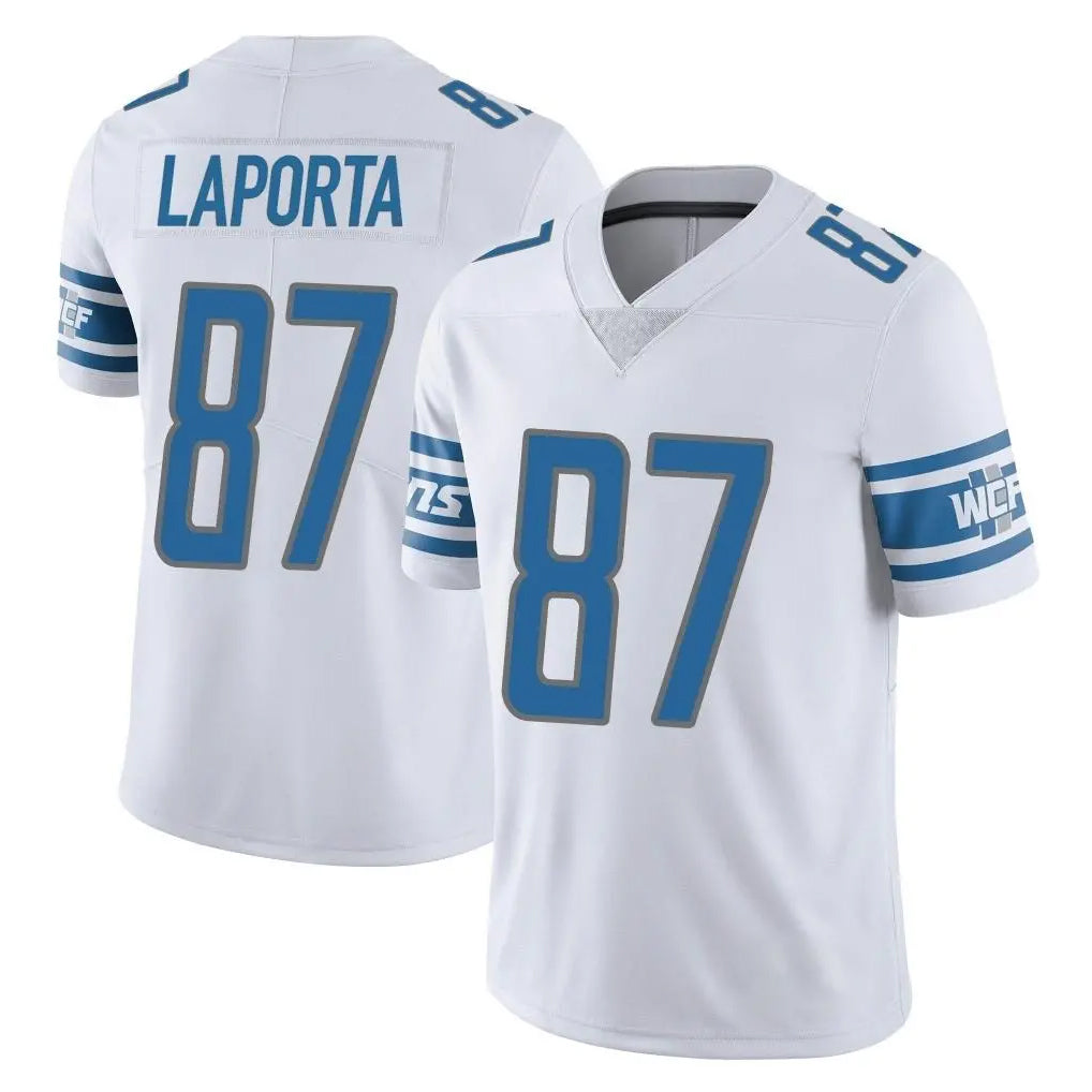 Vanessashop D.Lions #87 Sam LaPorta Player White Limited Vapor Untouchable Home Game Stitched Jerseys
