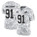 Vanessashop D.Lions #91 Tyleik Williams Player Arctic Camo Salute To Service Limited Stitched Jerseys