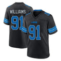 Vanessashop D.Lions #91 Tyleik Williams Player Black Alternate Home Game Stitched Jerseys