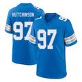 Vanessashop D.Lions #97 Aidan Hutchinson Gibbs Player Blue Alternate Home Game Stitched Jerseys