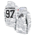 Vanessashop D.Lions #97 Aidan Hutchinson Player Arctic Camo Salute to Service Hoodies Limited Game Stitched Jerseys