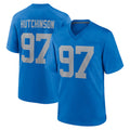 Vanessashop D.Lions #97 Aidan Hutchinson Player Blue Limited Throwback Vapor Untouchable Stitched Jerseys