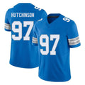 Vanessashop D.Lions #97 Aidan Hutchinson Player Blue Limited Vapor F.U.S.E. Alternate Home Game Stitched Jerseys