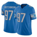 Vanessashop D.Lions #97 Aidan Hutchinson Player Blue Vapor F.U.S.E. Limited Home Game Stitched Jerseys