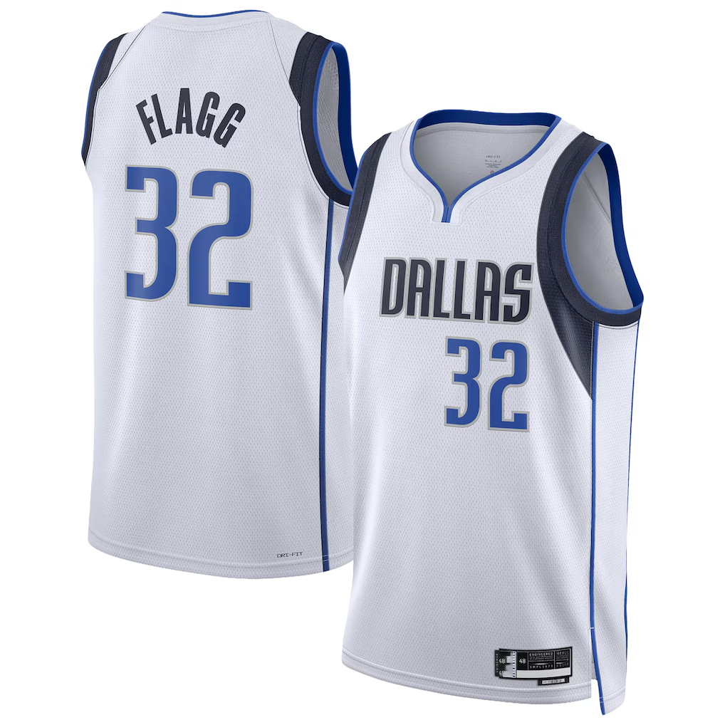 Vanessashop D.Mavericks #32 Cooper Flagg White Swingman Player Jerseys - Association Edition