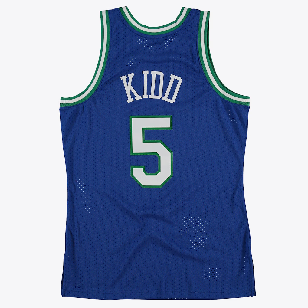 Vanessashop D.Mavericks #5 Jason Kidd Royal 1997 Hardwood Classics Road Swingman  By Mitchell & Ness Stitched Jerseys