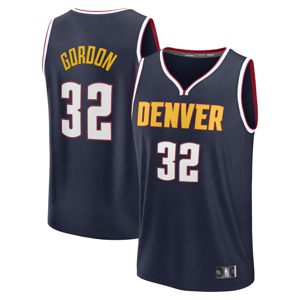 Vanessashop D.Nuggets #32 Aaron Gordon Navy Fast Break Replica Player Jerseys - Icon Edition