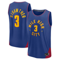 Vanessashop D.Nuggets #3 Julian Strawther Blue Fast Break Replica Player Jerseys - Statement Edition