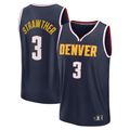 Vanessashop D.Nuggets #3 Julian Strawther Navy Fast Break Replica Player Jerseys - Icon Edition
