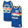 Vanessashop D.Nuggets #55 Dikembe Mutombo Mitchell & Ness Blue 199192 Hardwood Classics Swingman Jerseys