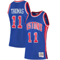Vanessashop D.Pistons #11 Isiah Thomas Mitchell & Ness Blue 198889 Hardwood Classics Swingman Jerseys