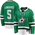Vanessashop D.Stars #5 Nils Lundkvist Kelly Green Home Premier Breakaway Player Jerseys