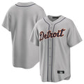 Vanessashop D.Tigers Gray Home Game Blank Player Stitched Jerseys
