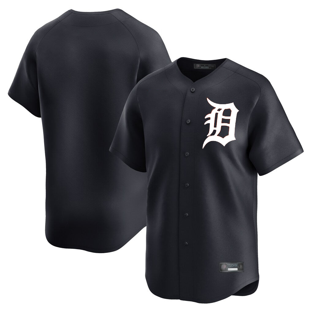 Vanessashop D.Tigers Navy Limited Home Game Blank Player Stitched Jerseys