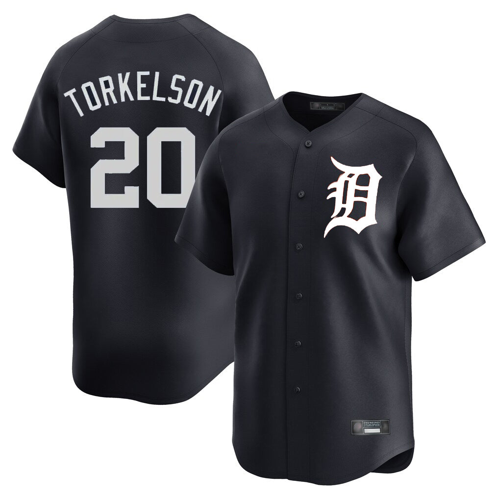 Vanessashop D.Tigers #20 Spencer Torkelson Player Navy Home Limited Game Stitched Jerseys